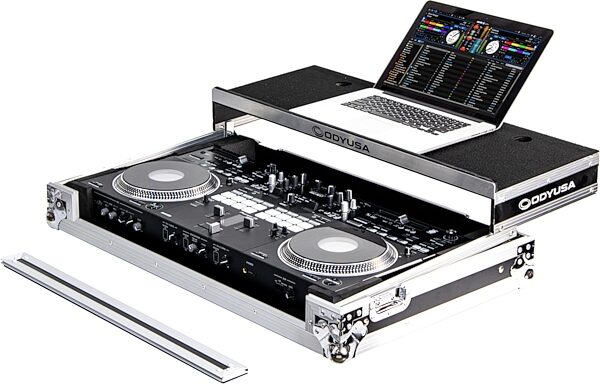 open zoom image for Odyssey FZGSREV7W Glide Style Flight Case with Wheels for DDJ-REV7, Standard Black/Silver, Open