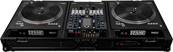 open zoom image for Odyssey FZRANE1272WBL DJ Battle Coffin Case for Rane 72 and 12, Black Label, Action Position Back