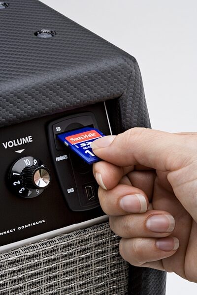 open zoom image for Fender G-DEC 3 Fifteen Guitar Combo Amplifier (15 Watts, 1x8"), Closeup (SD Card)