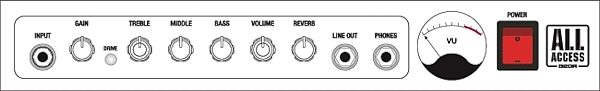 open zoom image for Ashdown G20R Access Guitar Combo Amplifier (20 Watts, 1x8 in.), Front Panel