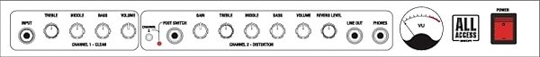 open zoom image for Ashdown G60R Access Guitar Combo Amplifier (60 Watts, 1x12 in.), Front Panel