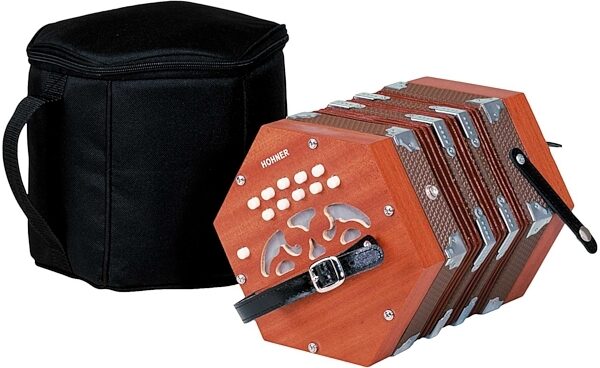 open zoom image for Hohner D40 Concertina, With Gig Bag, Gig Bag
