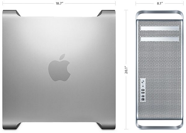 open zoom image for Apple Mac Pro Eight-Core 2.8GHz Xeon Desktop Computer, Dimensions View
