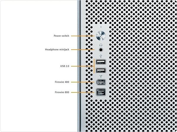 open zoom image for Apple Mac Pro Eight-Core 2.8GHz Xeon Desktop Computer, Front Closeup