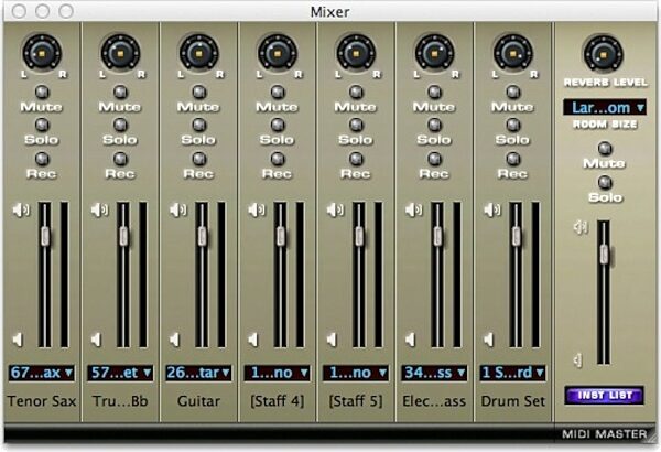 open zoom image for MakeMusic Finale SongWriter 2012 Notation Software, Mixer