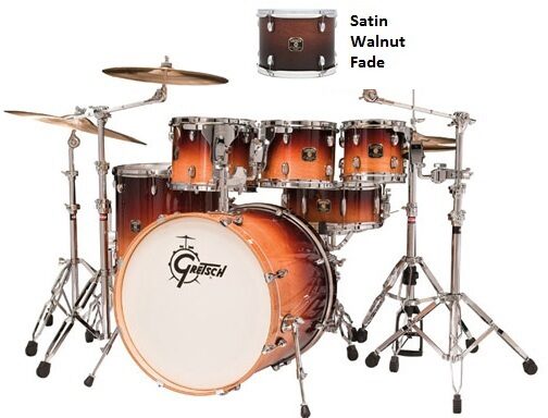 open zoom image for Gretsch CMT-E825 Catalina Maple 5-Piece Drum Shell Kit, Satin Walnut Fade