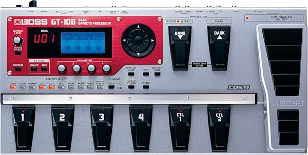 open zoom image for Boss GT-10B Bass Multi-Effects Pedal, Top