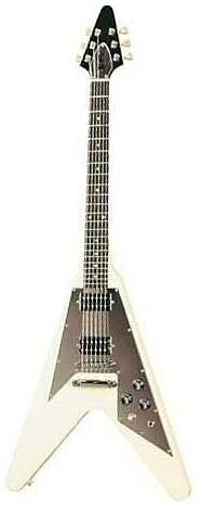 open zoom image for Gibson Flying V Electric Guitar with Mirror Pickguard (with Gig Bag), Classic White