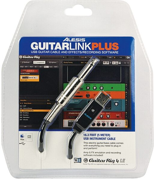 open zoom image for Alesis GuitarLink Plus USB Guitar Interface Cable, Main