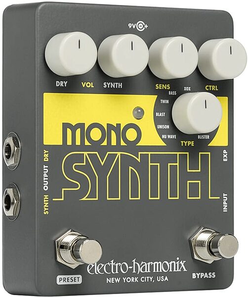 open zoom image for Electro-Harmonix Guitar Mono Synth Pedal, New, Action Position Back