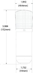 open zoom image for CAD GXL2400 Large-Diaphragm Condenser Microphone, Dimensions
