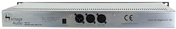 open zoom image for Heritage Audio HA-73 Elite Series Microphone Preamplifier, New, Back