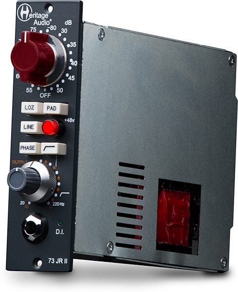 open zoom image for Heritage Audio 73Jr II 500 Series Class A Microphone Preamplifier, New, Action Position Side