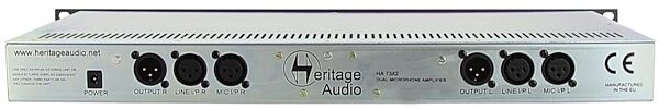 open zoom image for Heritage Audio HA-73X2 Elite Series Dual Microphone Preamplifier, New, Back