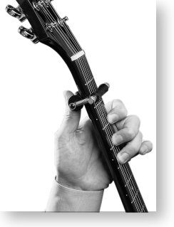 open zoom image for Glider Professional Rolling Capo, Roll with Thumb