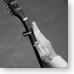 open zoom image for Glider Professional Rolling Capo, Roll with Hand