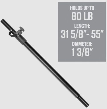 open zoom image for Mackie SPM200 Speaker Pole Mount for Thump18S, SRM, and HD Series Subwoofers, New, Main