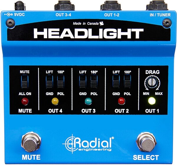 open zoom image for Radial Engineering Headlight Four Output Amp Selector, New, Main