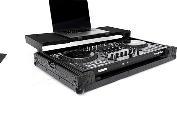 open zoom image for Headliner Pitch Black Flight Case for Pioneer DJ DDJ-FLX10 and DDJ-1000SRT, Black, Action Position Back