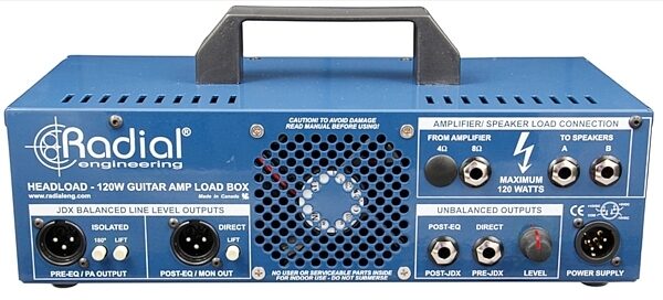 open zoom image for Radial HeadLoad Guitar Amp Load Box, Rear