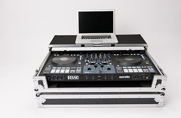 open zoom image for Magma DJ-Controller Workstation Rolling Case for Rane Four/Performer, New, Front with Gear