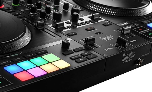 open zoom image for Hercules DJControl Inpulse T7 DJ Controller, Black, Action Position Back