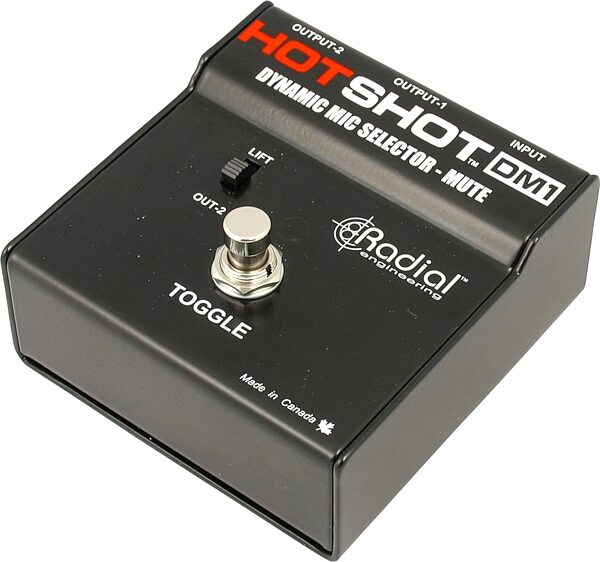 open zoom image for Radial Hot Shot DM1 Microphone Switcher Pedal, New, Angle