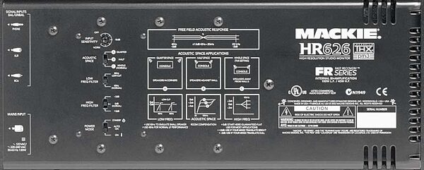 open zoom image for Mackie HR626 Active Studio Reference Monitor, Rear