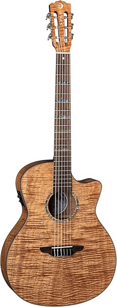 open zoom image for Luna High Tide Grand Concert Classical Acoustic-Electric Guitar, New, Main with head Front