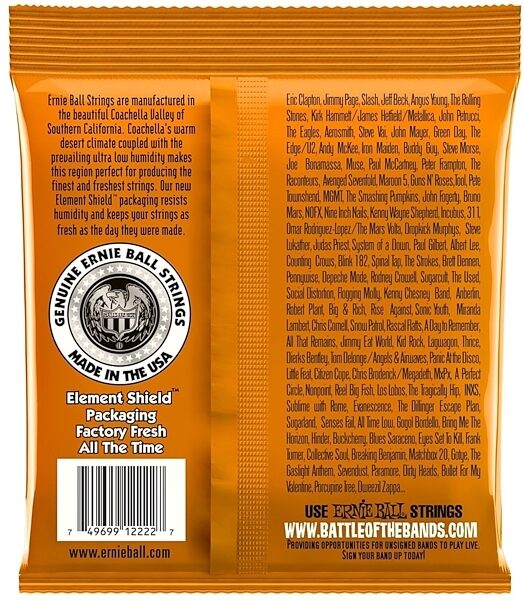 open zoom image for Ernie Ball Hybrid Slinky Nickel Wound Electric Guitar Strings, 9-46, 2222, Back