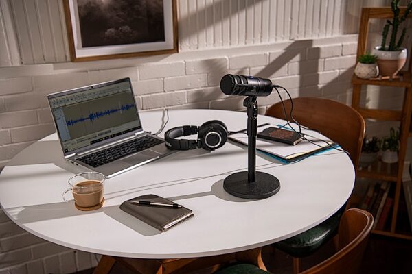 open zoom image for Audio-Technica AT2040USB Dynamic USB Microphone, Open Box (Like New), Action Position Back