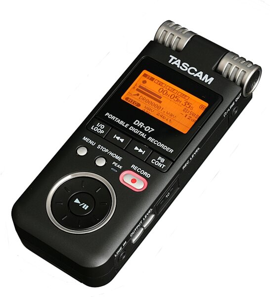open zoom image for TASCAM DR07 Portable Digital Recorder, Right Angle