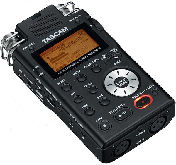 open zoom image for TASCAM DR100 Portable Digital Recorder, Left Angle