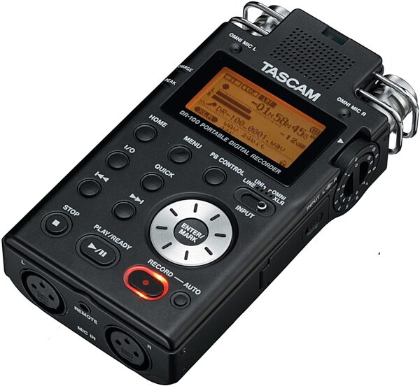 open zoom image for TASCAM DR100 Portable Digital Recorder, Right Angle