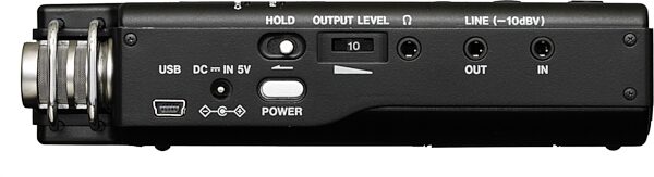 open zoom image for TASCAM DR100 Portable Digital Recorder, Left Side