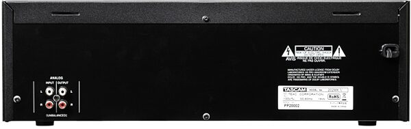 open zoom image for TASCAM 202mkV Professional Dual Cassette Deck, Rear