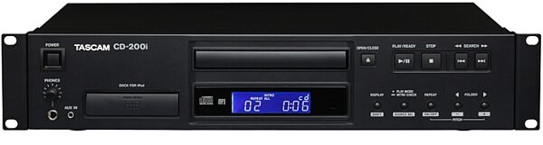 open zoom image for TASCAM CD200i Rackmount CD Player with iPod Dock, Front