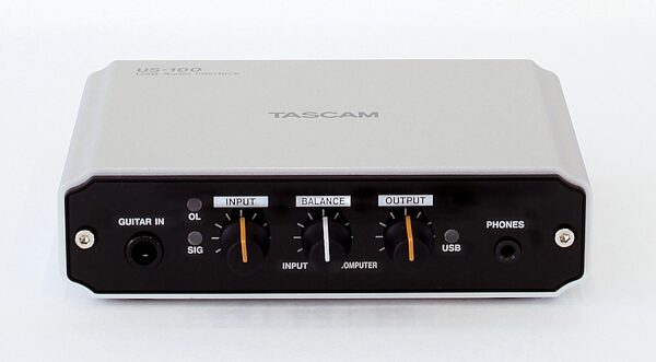 open zoom image for TASCAM US100 USB 2.0 Audio Interface, Front