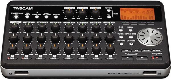 open zoom image for TASCAM DP008 8-Track Digital Pocketstudio, Front Slant