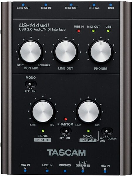 open zoom image for TASCAM US144 MKII USB 2.0 Audio Interface, Top