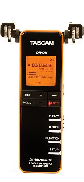 open zoom image for TASCAM DR08 Portable Digital Recorder, Front