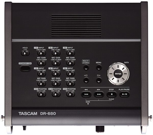 open zoom image for TASCAM DR680 8-Track High-Resolution Portable Recorder, Top