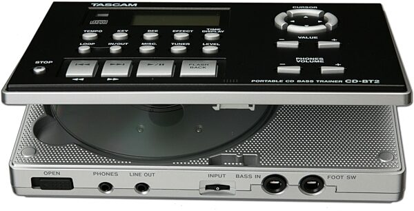 open zoom image for TASCAM CDBT2 Portable CD Bass Trainer, with CD Lid Open
