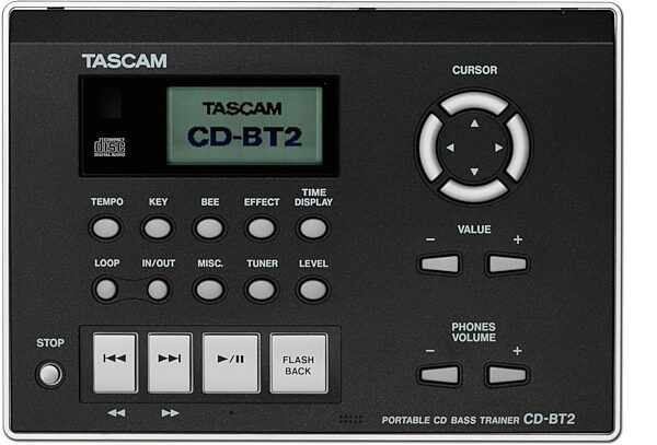 open zoom image for TASCAM CDBT2 Portable CD Bass Trainer, Top