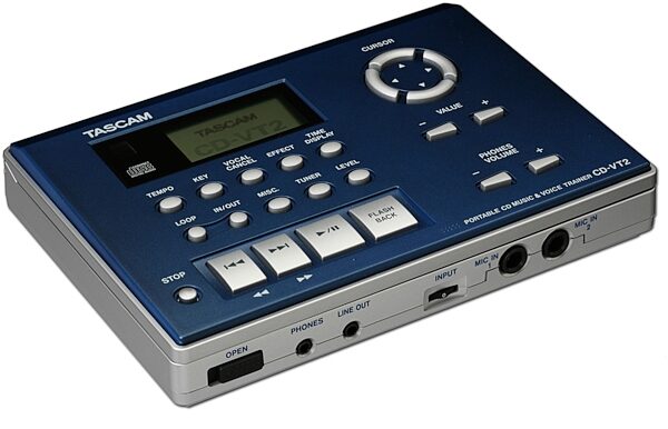 open zoom image for TASCAM CDVT2 Portable CD Vocal Trainer, Angle View 2