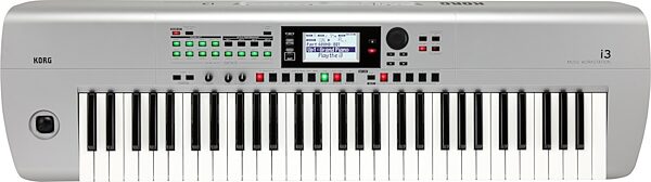 open zoom image for Korg i3 Music Workstation Arranger Keyboard, 61-Key, Silver, Top