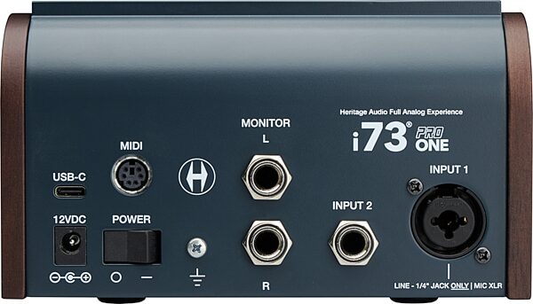 open zoom image for Heritage Audio i73 Pro One 2x4 USB Audio Interface, Open Box (Good), Action Position Back