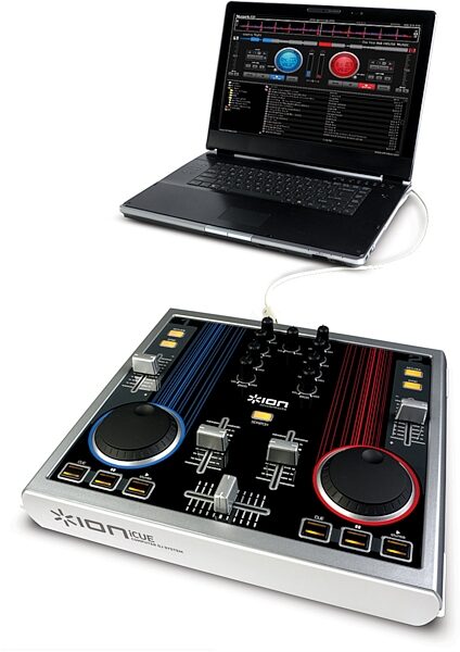 open zoom image for Ion Audio iCUE MP3 Music Mixing Station DJ Software and Hardware Controller, Main
