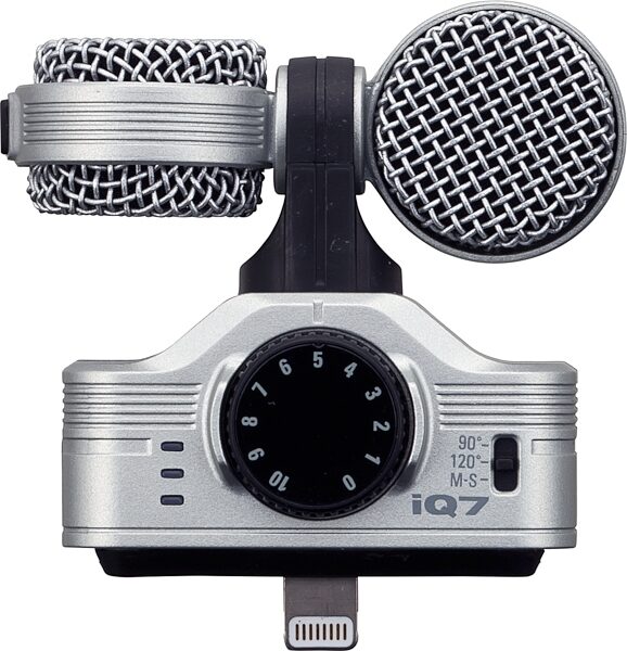 open zoom image for Zoom iQ7 Compact iOS Lightning Mid-Side Condenser Microphone, New, Action Position Front