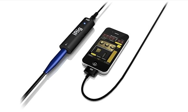 open zoom image for IK Multimedia iRig HD iOS Guitar Interface, In Use with iOS Device
